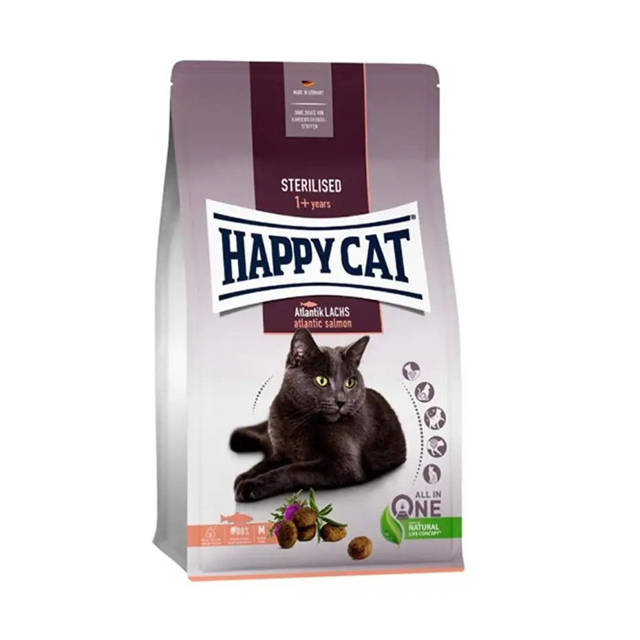 Happy Cat Sterilised Atlantic Somon Kısırlaştırılmış Kedi Maması 4 Kg