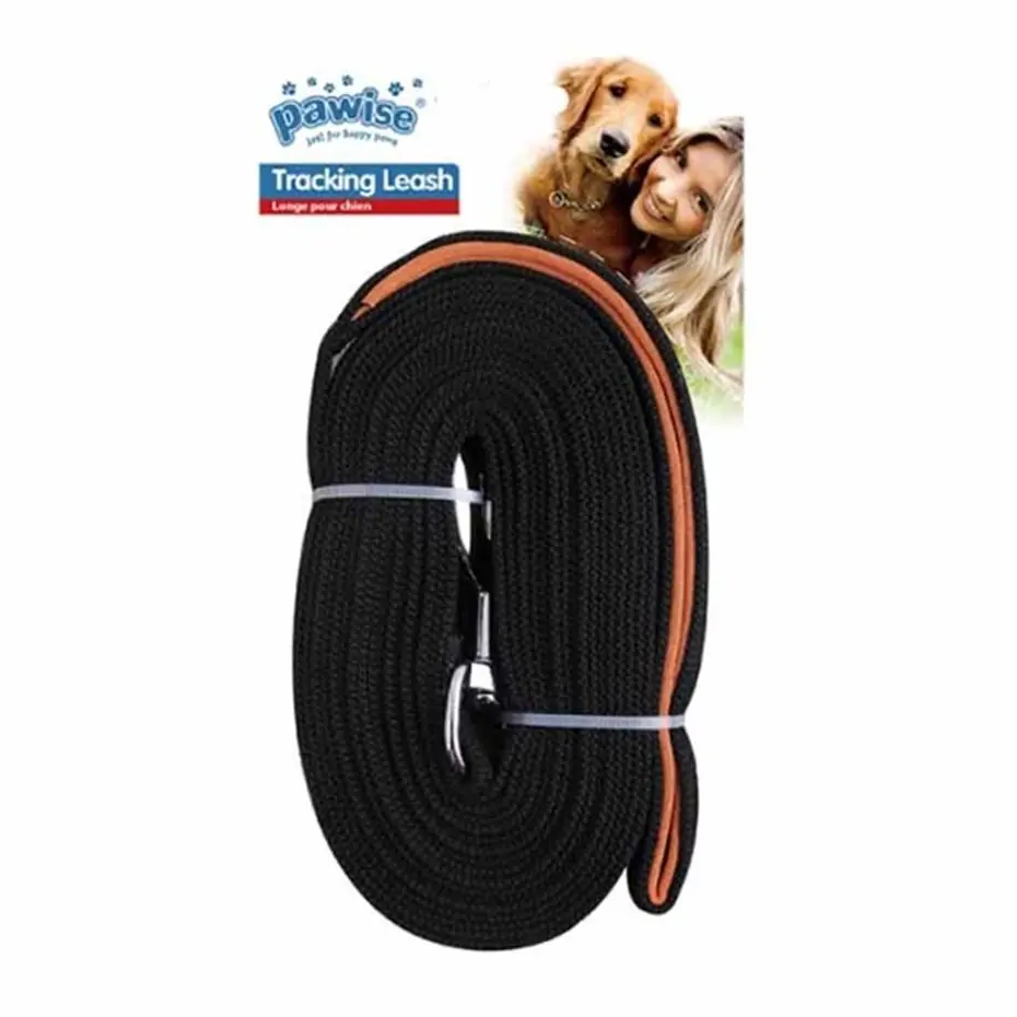 Pawise Köpekler İçin Yumuşak Dokulu Siyah Gezdirme Kayışı 5 Metre