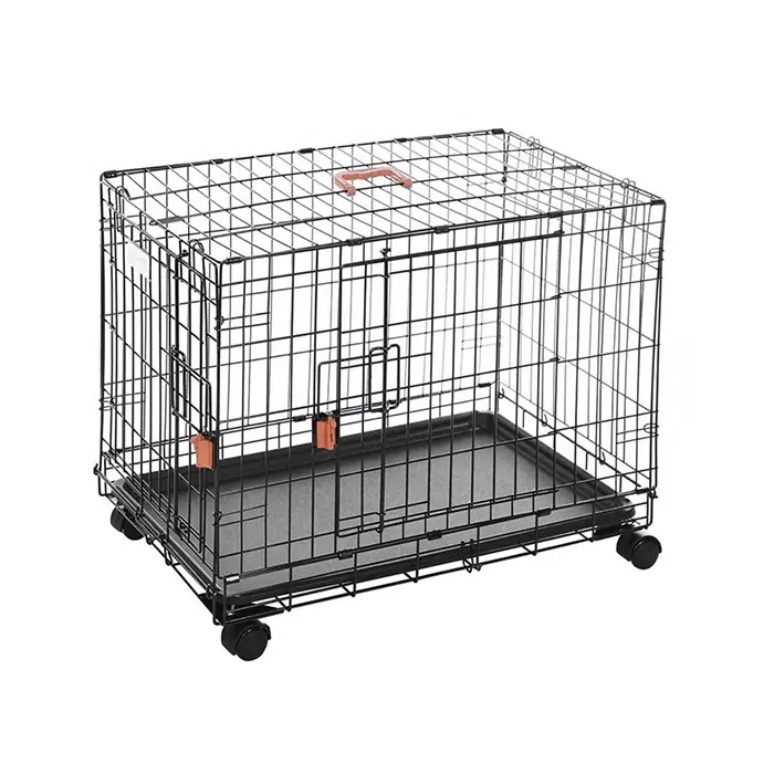M-PETS Voyager Tekerlekli İki Kapılı Small Köpek Kafesi Siyah 61x46x48cm