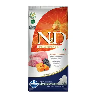 N&D Dog Tahılsız Balkabaklı-Kuzu-Y.Mersini Puppy Medium Maxi 12 Kg