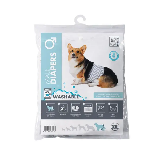 M-PETS Erkek Köpekler için Yıkanabilir Külot XXLarge