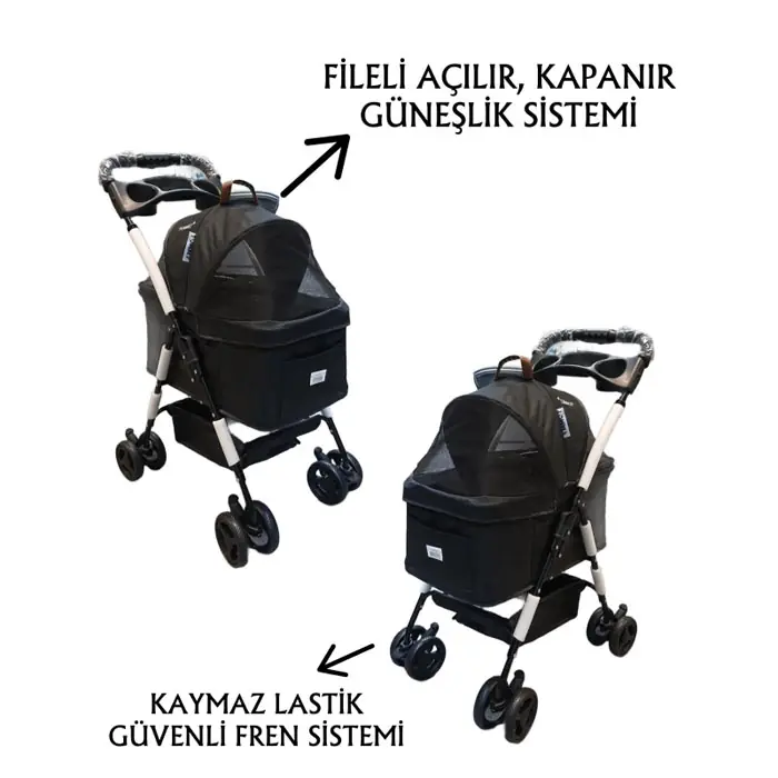 Tommy Evcil Hayvan Taşıma Puseti 65x45x95cm Siyah