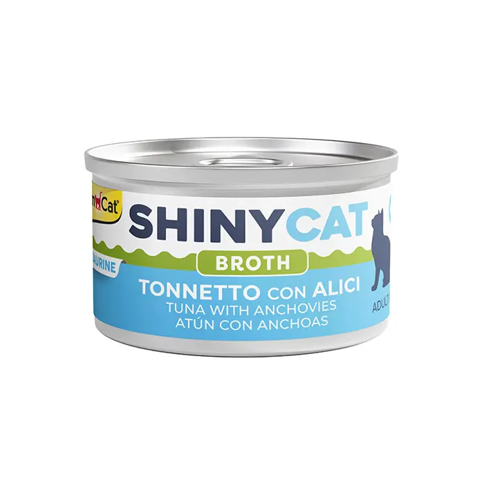 Gimcat New Shinycat Broth Ançüezli-Ton Balıklı Kedi Konservesi 70gr