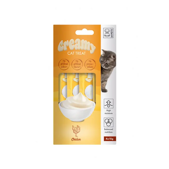 M-Pets Tavuklu Sıvı Kedi Ödülü 4x15gr
