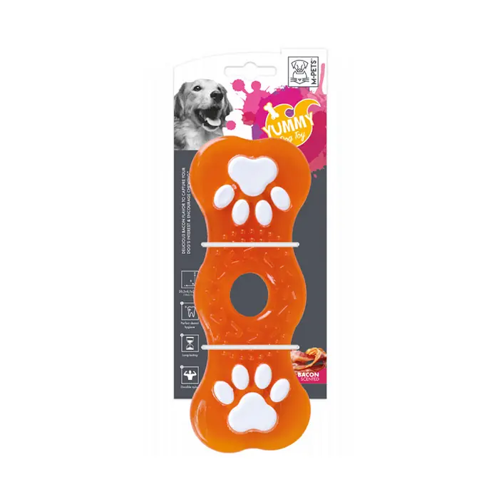 M-PETS Yummy Bone Et Aromalı Kauçuk Köpek Oyuncağı