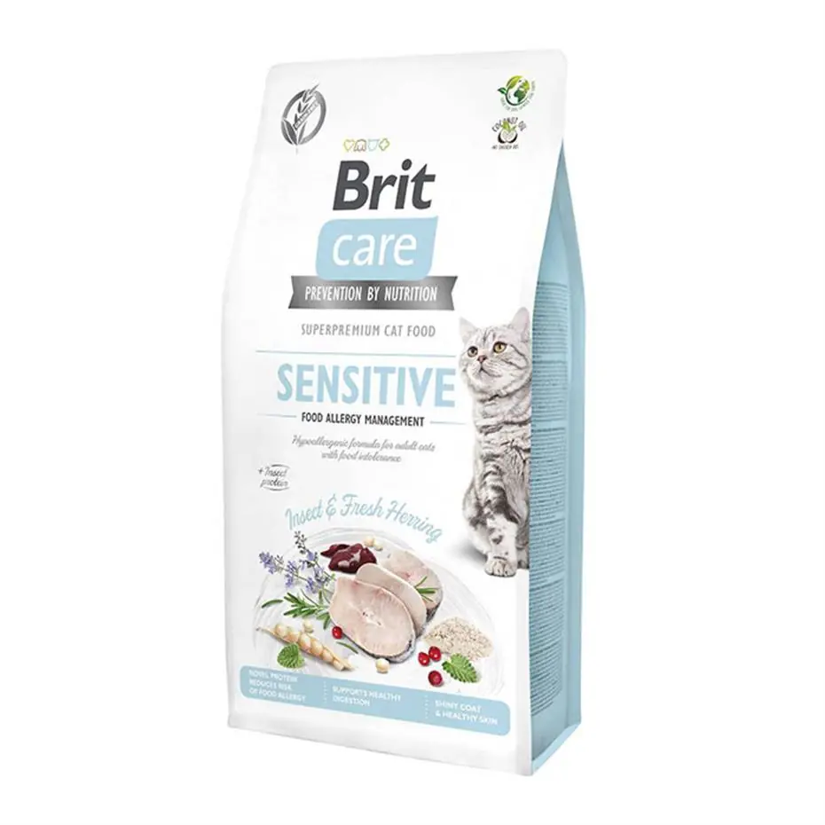 Brit Care Sensitive Böcek Proteinli ve Ringa Balıklı Yetişkin Kedi Maması 7 Kg