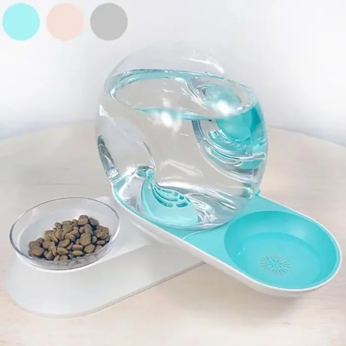 M-PETS SNAIL Hazneli Mama ve Su Kabı Pembe 2800ml-240gr