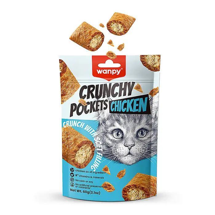 Wanpy Crunchy Pockets Tavuklu Kedi Ödülü 60 gr