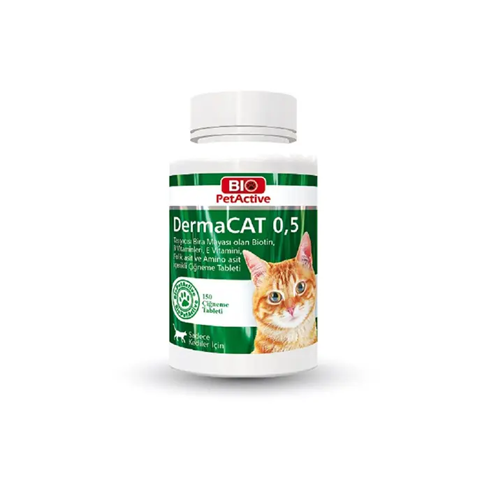Bio PetActive DermaCAT Kediler İçin Sarımsaklı Maya Çiğneme Tableti 150 Adet