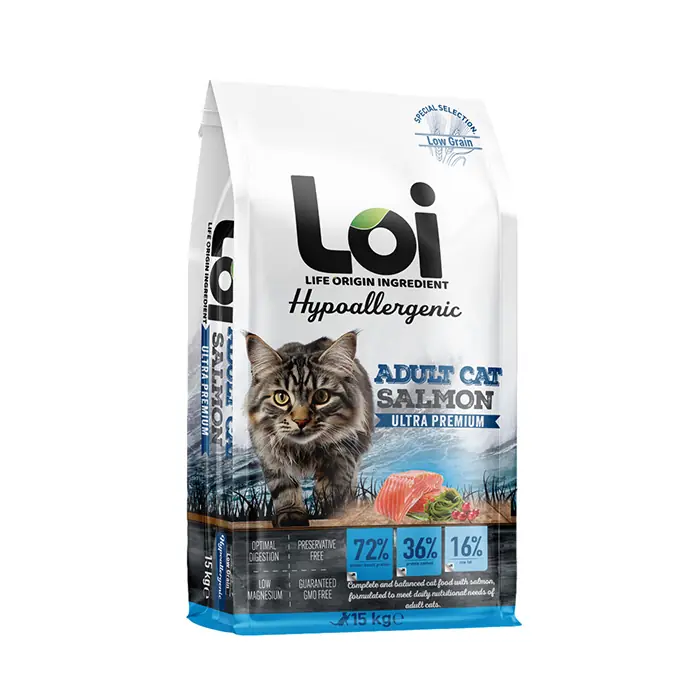 Loi Somon Balıklı Yetişkin Kedi Maması 15Kg
