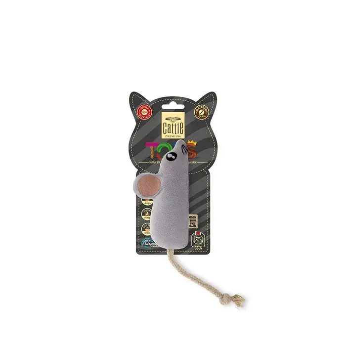 Cattie Matatabi İçerikli Peluş Fare Kedi Oyuncağı 11cm