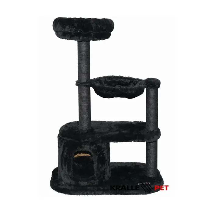 Kralle Üç Katlı Yuvalı Hamaklı Kedi Tırmalama 1037model Koyu Gri