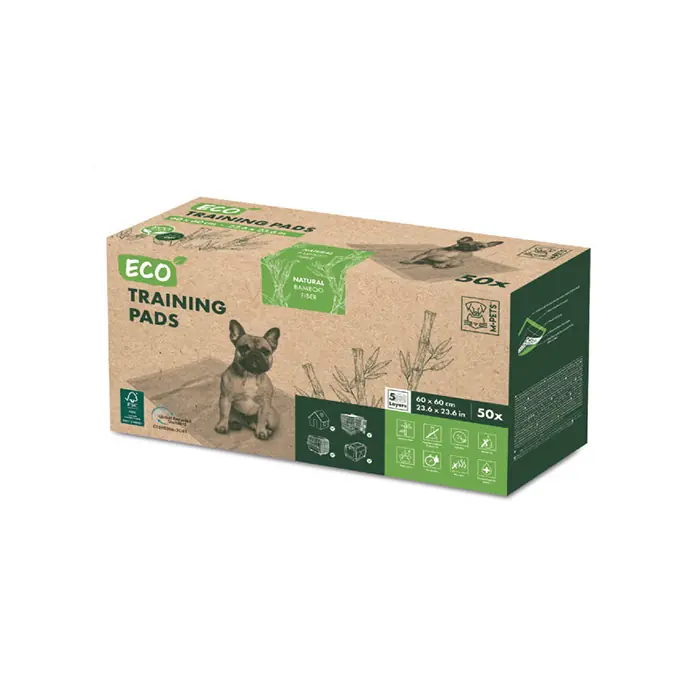 M-PETS ECO Doğal Bambu Bazlı Köpek Çiş Eğitim Pedi 60x60cm 50Adet