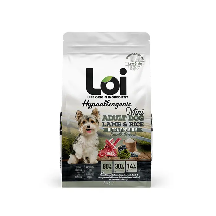 Loi Kuzulu Pirinçli Mini Irk Yetişkin Köpek Maması 3Kg