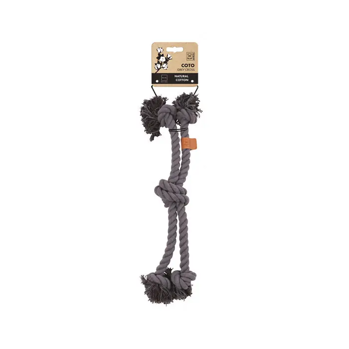 M-PETS COTO Cross Örgü Köpek Oyuncağı Gri 60cm