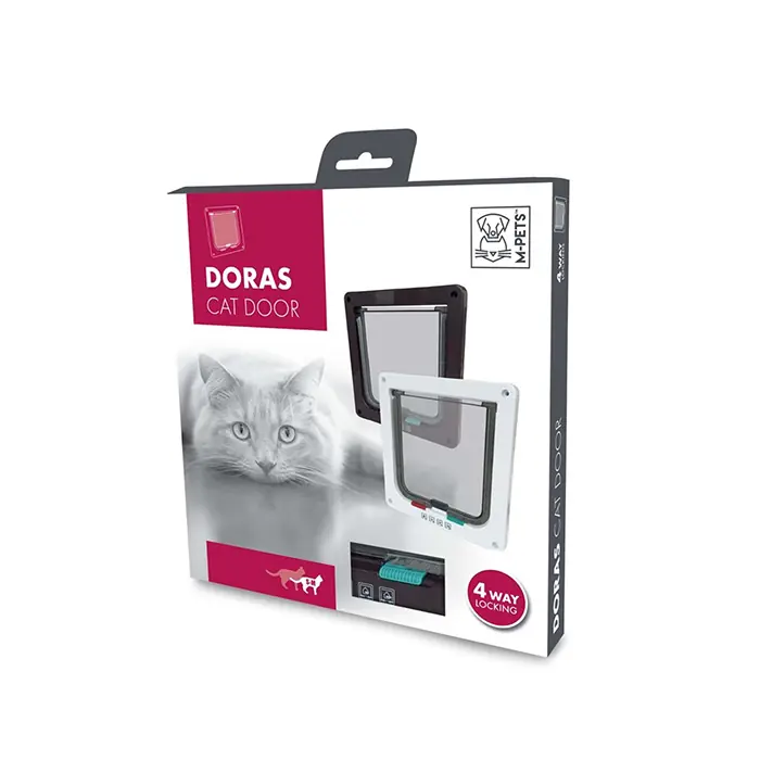 M-Pets Doras Kedi Kapısı 4 Yollu Kahverengi