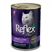 Reflex Plus Biftek Ciğerli Kedi Konservesi 400 Gr 1