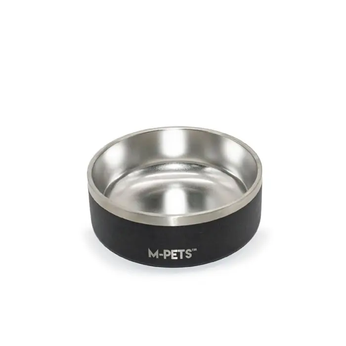 M-PETS Eskimo Çift Cidarlı Mama Kabı 2 Litre Siyah
