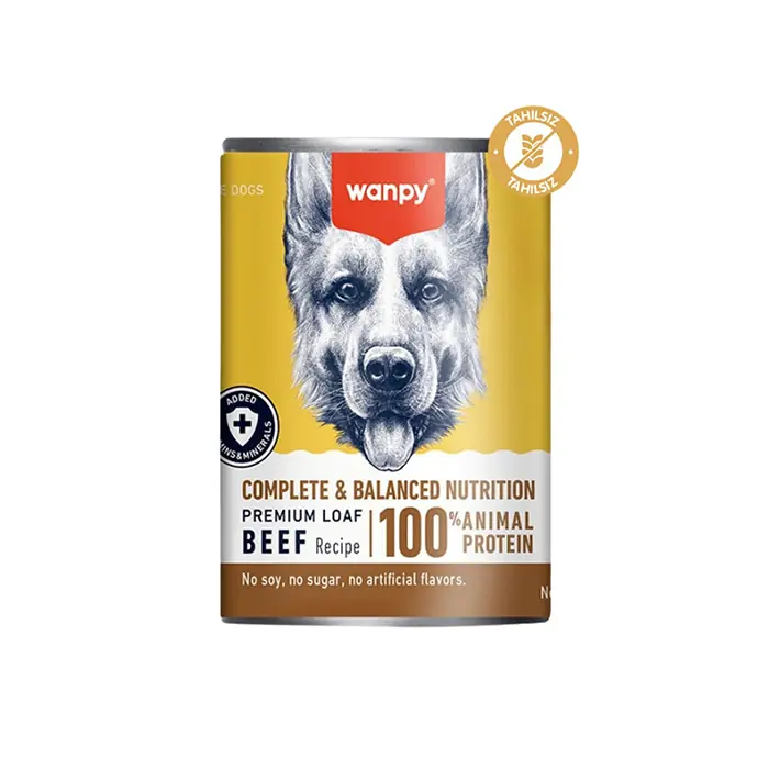 Wanpy Complete & Balanced Biftekli Tahılsız Köpek Konservesi 375gr