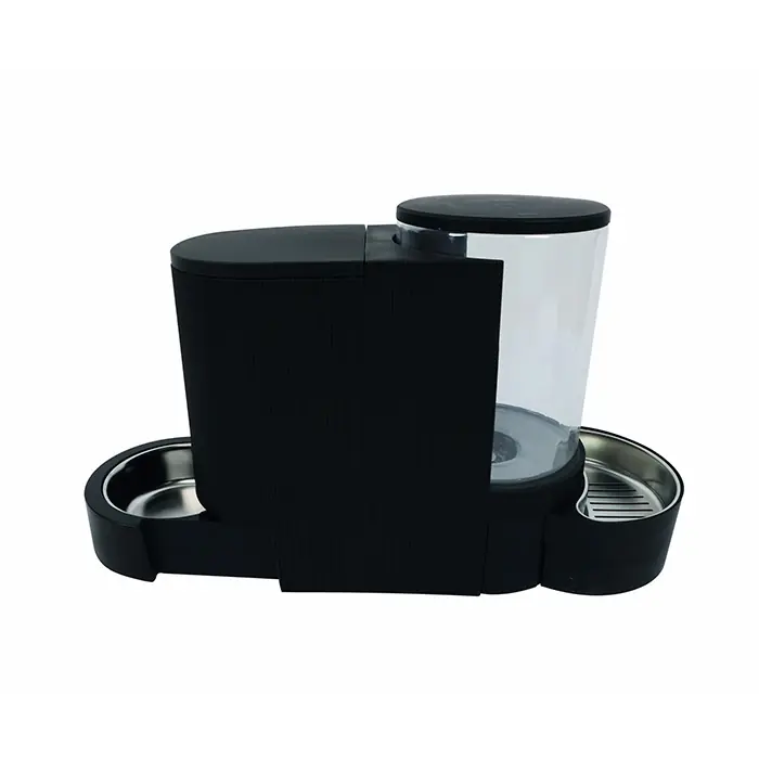 M-PETS Duplo Hazneli Mama 2,65 kg ve Su Kabı 6 Litre Siyah