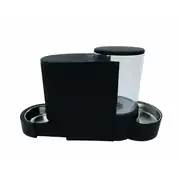 M-PETS Duplo Hazneli Mama 2,65 kg ve Su Kabı 6 Litre Siyah 1