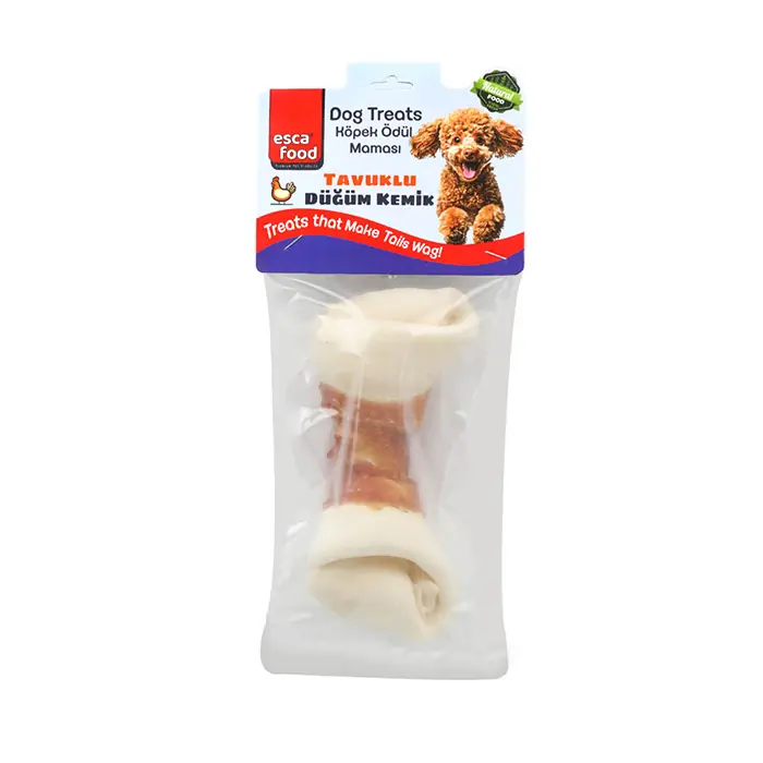 Esca Tavuk Sargılı Düğüm Kemik Köpek Ödülü 15,5cm 85gr