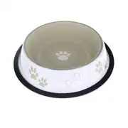 Zampa Kaymaz Tabanlı Gri Desenli Mama ve Su Kabı 24 oz 1