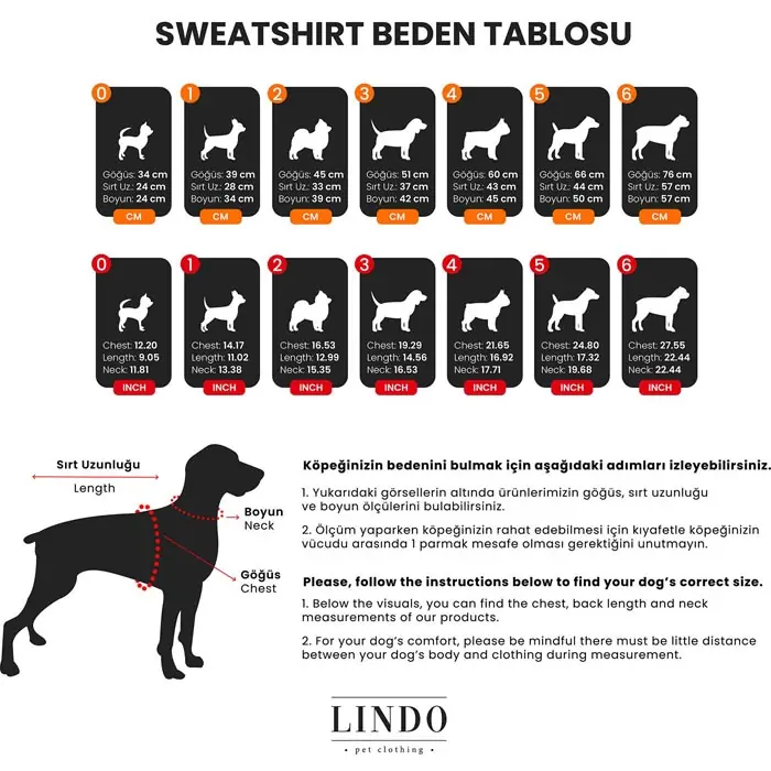 Lindo Club North Deer Küçük ve Orta Irk Köpek Kırmızı Sweatshirt
