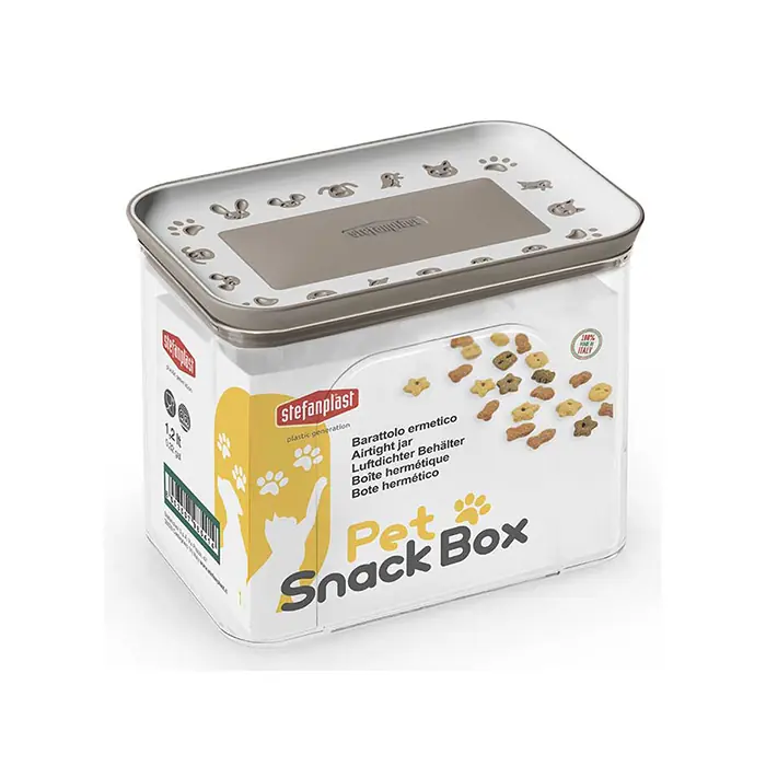 Stefanplast Dikdörtgen Snackbox Atıştırmalık Kutusu 1,2 Lİtre Gri Beyaz