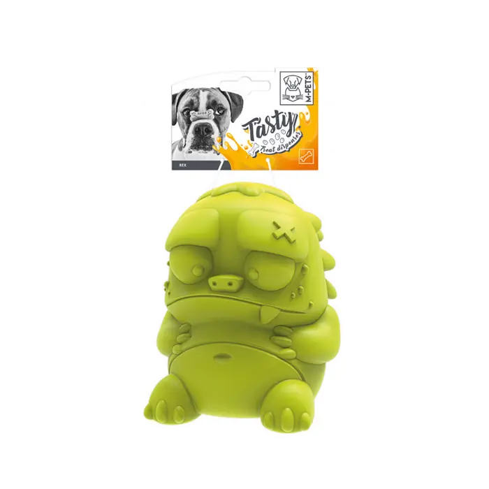 M-PETS Rex Ödül Hazneli Kauçuk Köpek Oyuncağı Yeşil