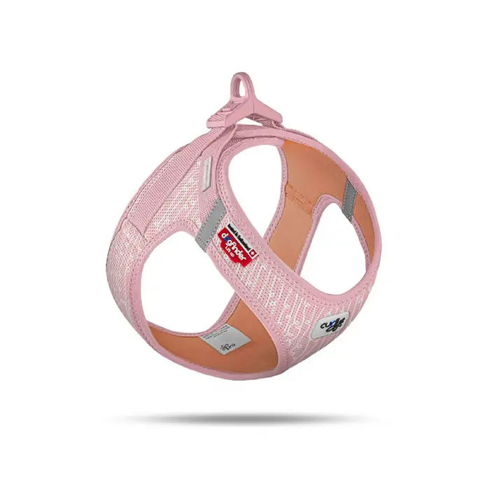Curli Vest Harness Air-Mesh Fondant Köpek Göğüs Tasması Pembe Large