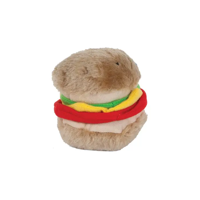 Zoobilee Peluş Hamburger Sesli Köpek Oyuncağı Orta Boy