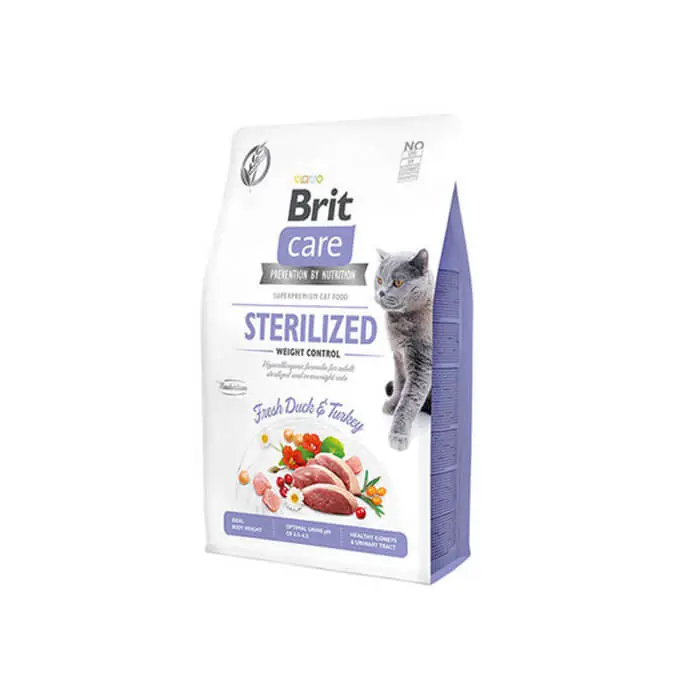 Brit Care Sterilised Ördek ve Hindi Tahılsız Kısırlaştırılmış Kedi Maması 2 Kg