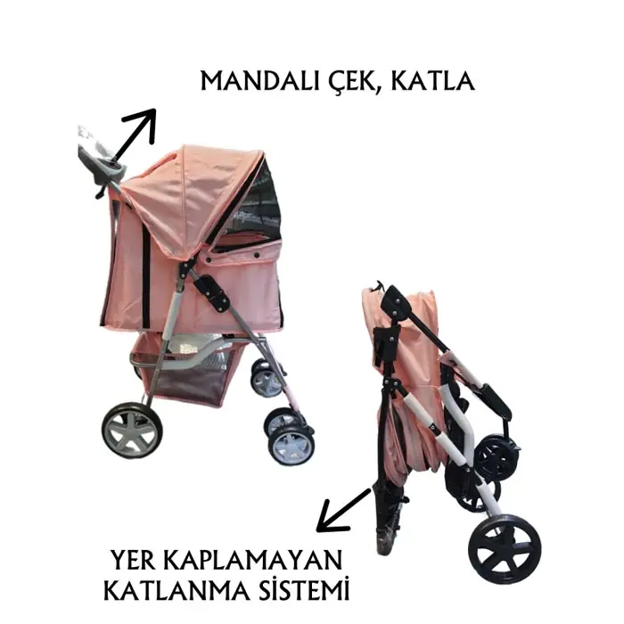 Tommy Evcil Hayvan Taşıma Puseti 82x46x99cm Pembe