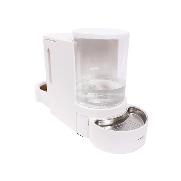 M-PETS Duplo Hazneli Mama ve Su Kabı Beyaz 6Litre-2.65Kg