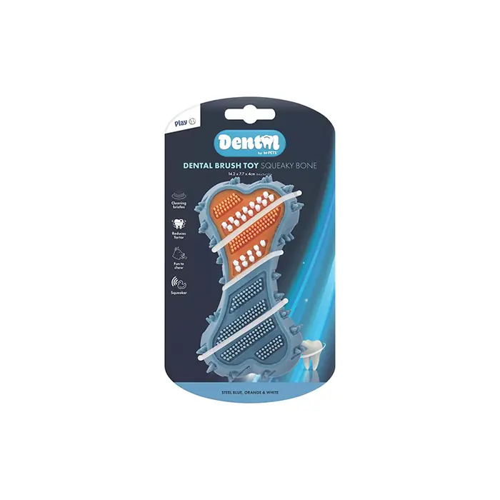 M-Pets Dental Squeaky Bone Diş Fırçalı Köpek Oyuncağı