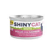 Gimcat New Shinycat Broth Karidesli-Tavuklu Kedi Konservesi 70gr 1