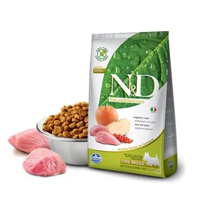 N&D Tahılsız Yaban Domuzlu Elmalı Küçük Irk Yetişkin Köpek Maması 7 Kg
