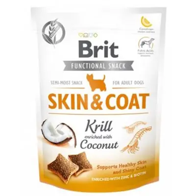 Brit Skin Coat Karides ve Hindistan Cevizli Köpek Ödül Maması 150 gr