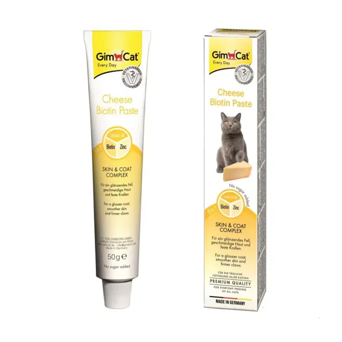 GimCat Cheese Biotin Tüy Sağlığı Kedi Peynirli Paste Macunu 50 Gr