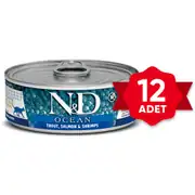 N&D Alabalık Somon Karides Tahılsız Kedi Konservesi 12x80g 1