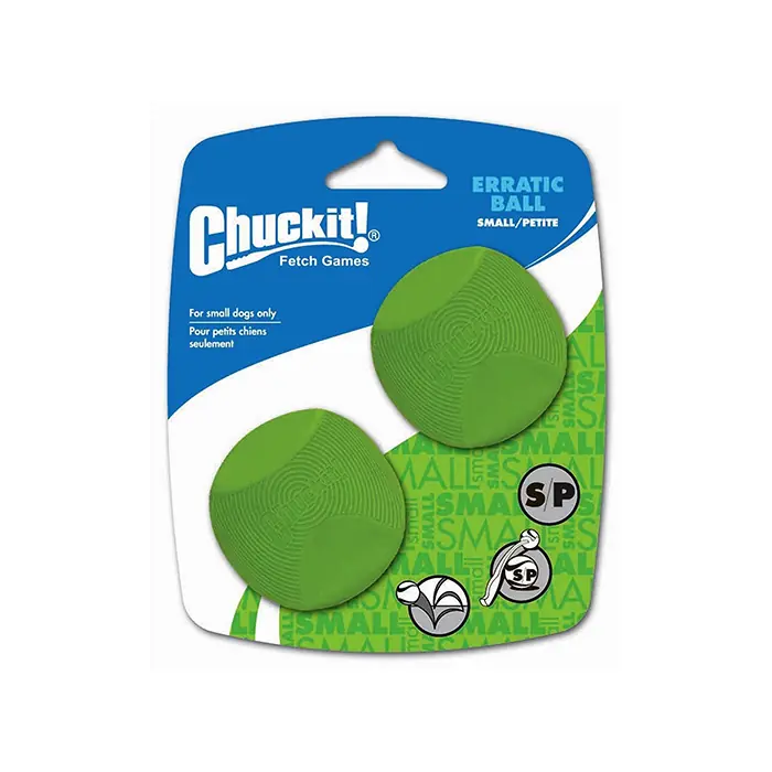 Chuckit! Erratic Ball Dayanıklı Doğal Kauçuk Köpek Oyun Topu 2'li Small 5,1cm
