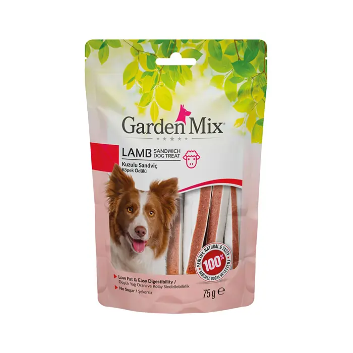 Garden Mix Lamb Sandwich Kuzu Etli Sandviç Köpek Ödülü 75 Gr