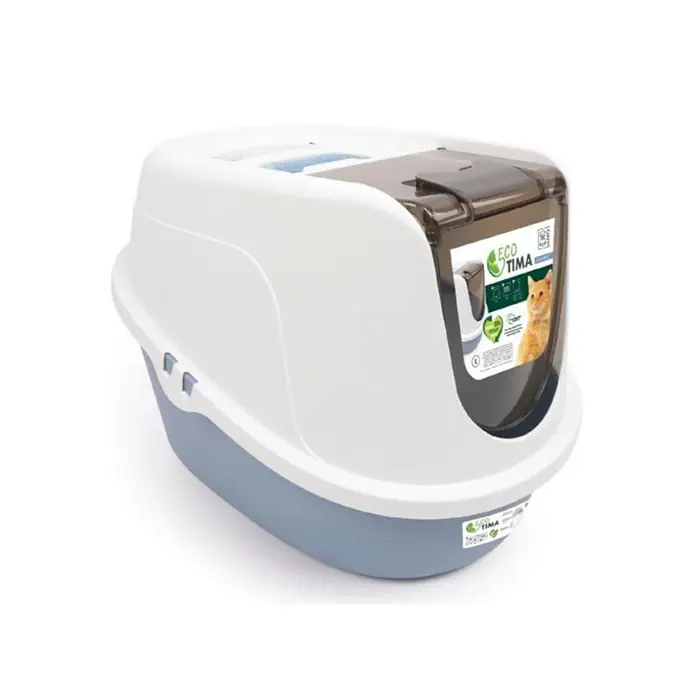 M-PETS Eco Tima Kapalı Kedi Tuvaleti Large Ocean Blue