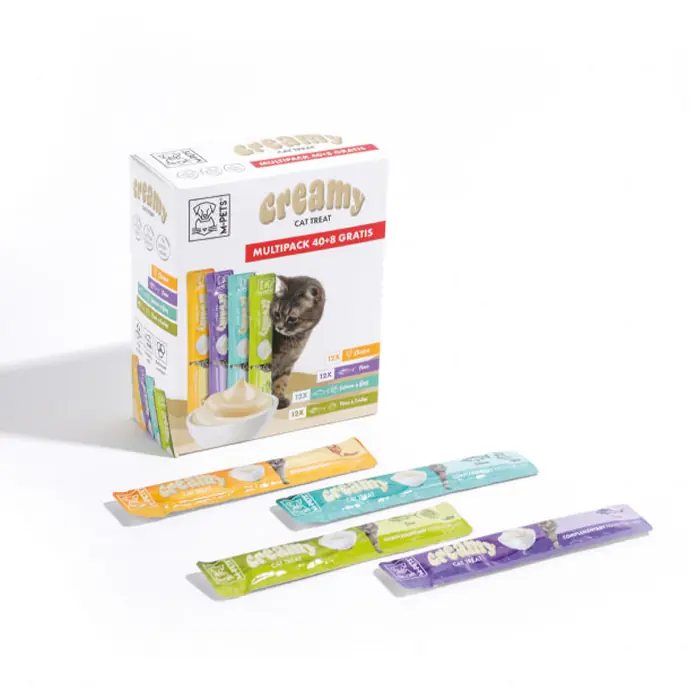M-PETS 4 Farklı Lezzet Karışık Krema Kedi Ödülü 48x15gr