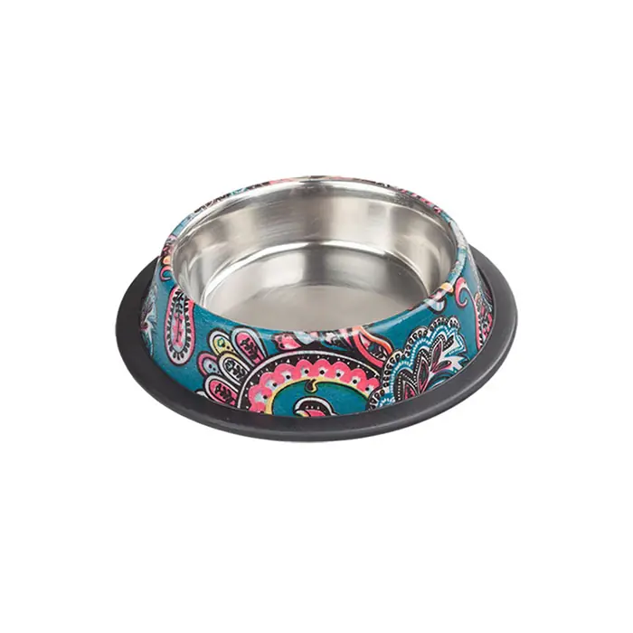 Oripet Asr(Isbl) Hint Desenli Yeşil Köpek Mama Su Kabı 24oz