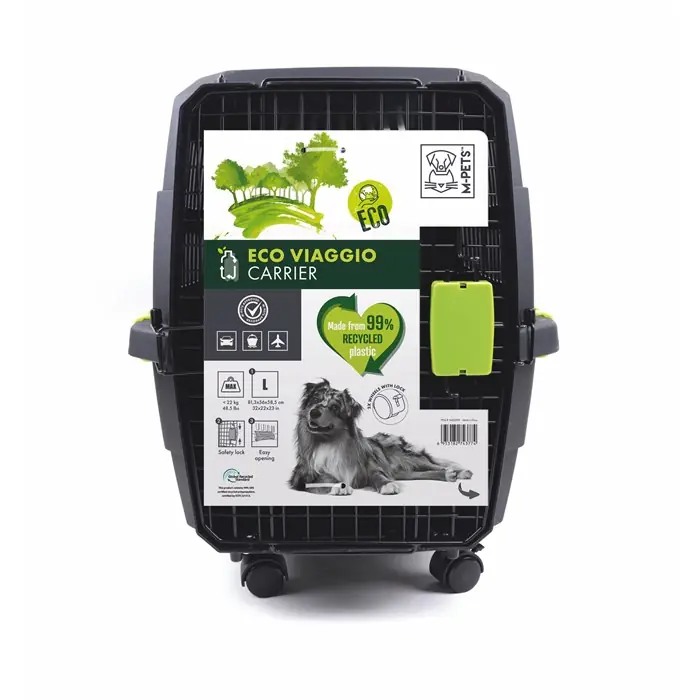 M-Pets Eco Viaggio Carrier Iata Tekerlekli Kedi Köpek Taşıma Kafesi Large