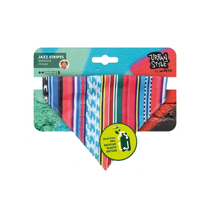 M-PETS Urban Style Jazz Stripes Collar Köpek Bandana Small