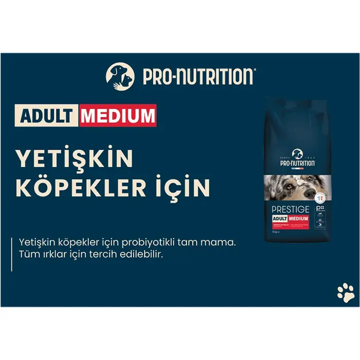 Pro Nutrition Prestige Adult Medium Orta Irk Yetişkin Köpek Maması 3Kg