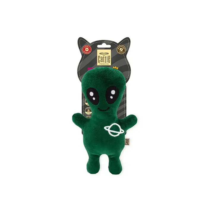 Cattie Matatabi İçerikli Peluş Uzaylı Kedi Oyuncağı 20cm